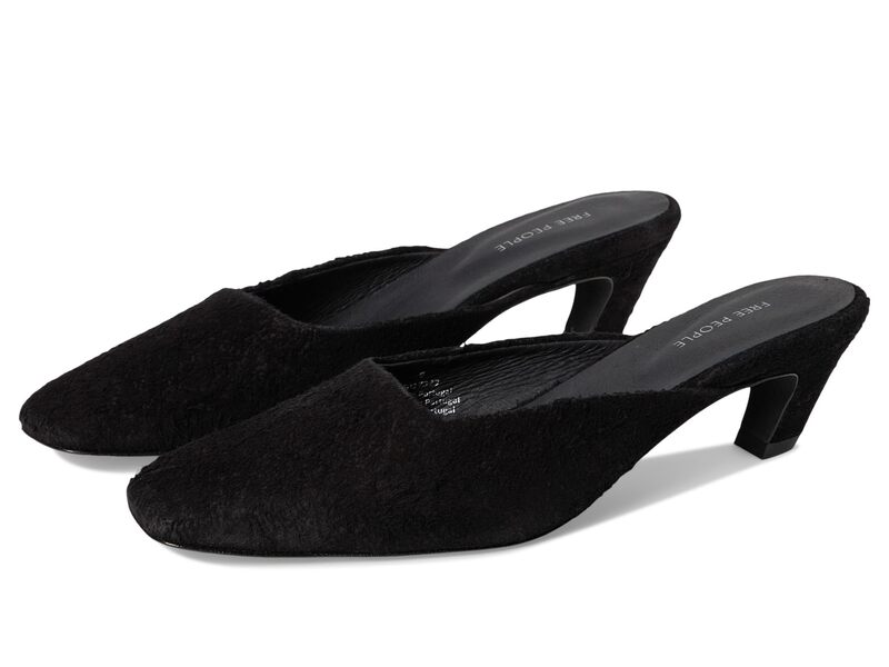 フリーピープル レディース シューズ 踵 Free People Avenue Heels Black Hairy Suede 黒いこと