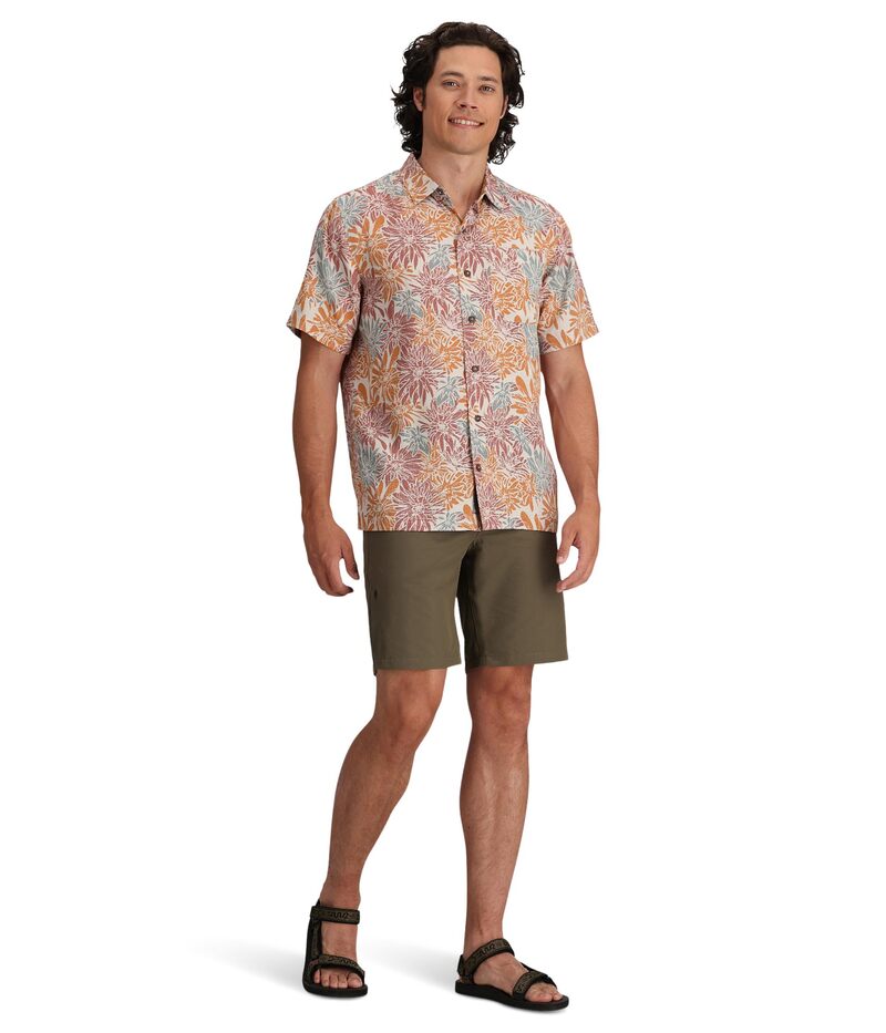 ロイヤルロビンズ メンズ トップス シャツ Royal Robbins Comino Leaf Short Sleeve Baked Clay Bonsall Print