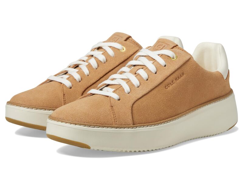 電話を掛けるハーン レディース シューズ スニーカー Cole Haan Grandpro Topspin Sneaker Biscuit Suede/Ivory 象牙色