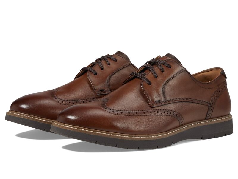 フローシャイム メンズ シューズ オックスフォード Florsheim Vibe Wing Tip Oxford Cognac 1