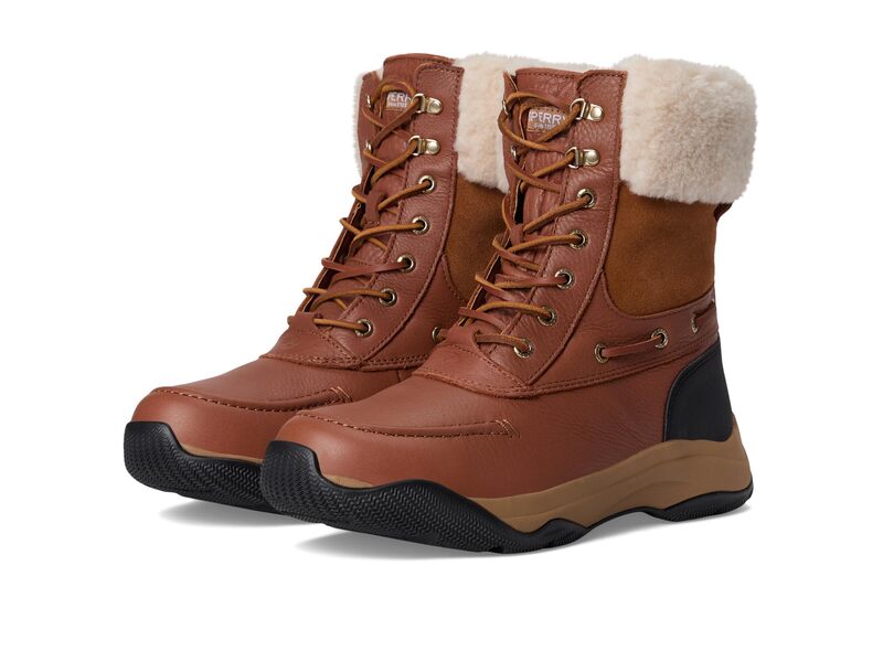 スペリー レディース シューズ ブーツ・レインブーツ Sperry Dakota Mid Light Brown ブラウン
