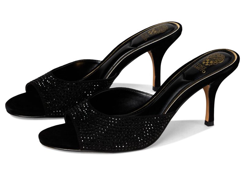 ヴィンスカムート レディース シューズ 踵 サンダル Vince Camuto Prynn Embellished Higheel Mule Sandal Black 黒いこと