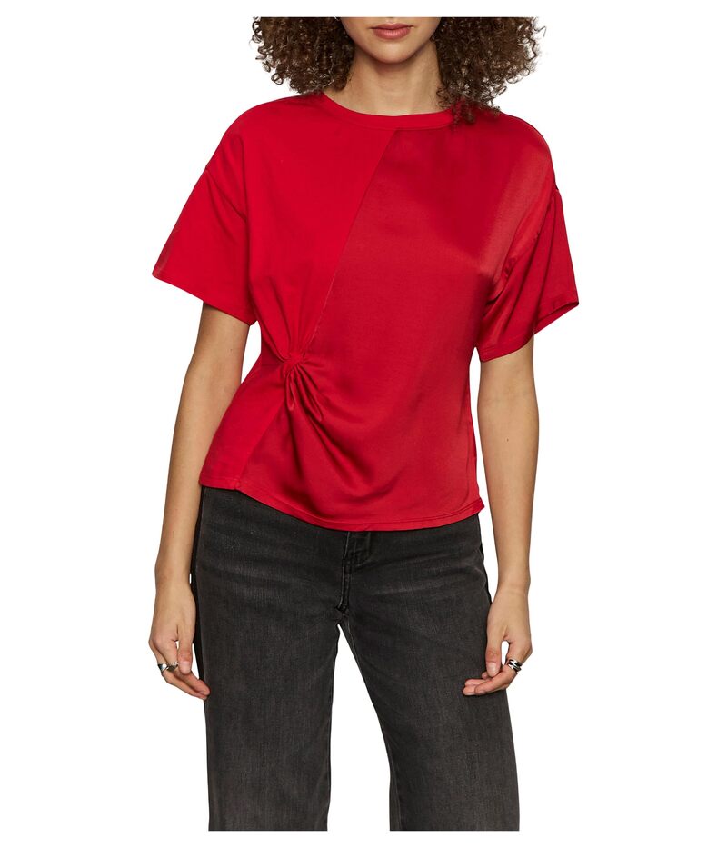 サンクチュアリー レディース トップス シャツ サテン Sanctuary Satin Mix Tee Cherry Lacquer 11,985円