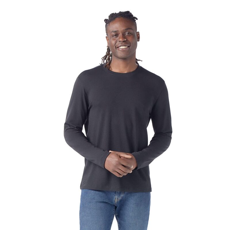 スマートウール メンズ トップス シャツ Smartwool Perfect Crew Long Sleeve Tee Black ブラック