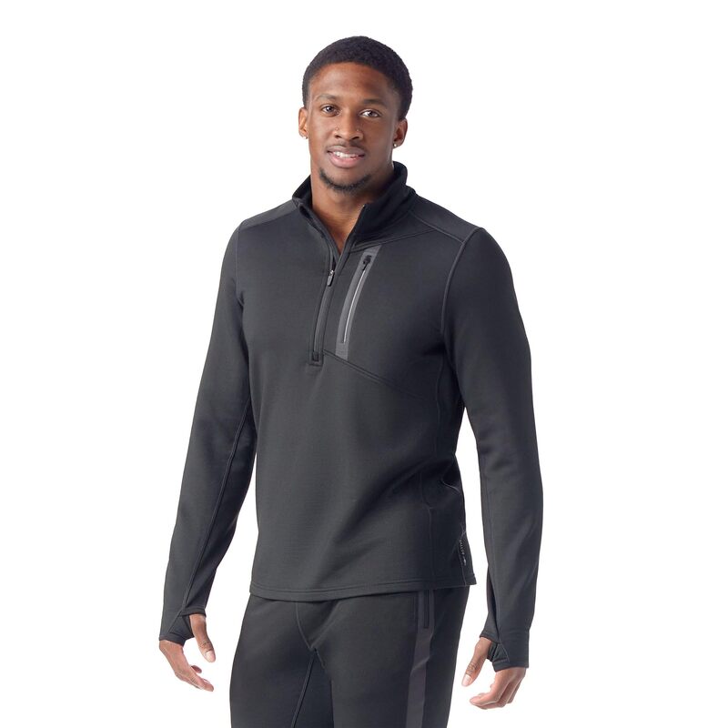 スマートウール メンズ トップス シャツ フリース Smartwool Active Fleece 1/2 Zip Black ブラック