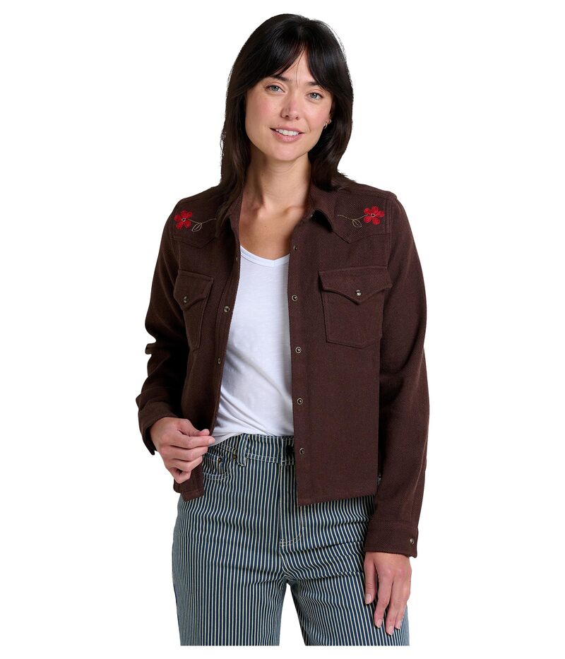 ドード アンドコー レディース トップス シャツ Toad&Conifer Western Long Sleeve Shirt Chestnut Embroidery｜ReVida 店