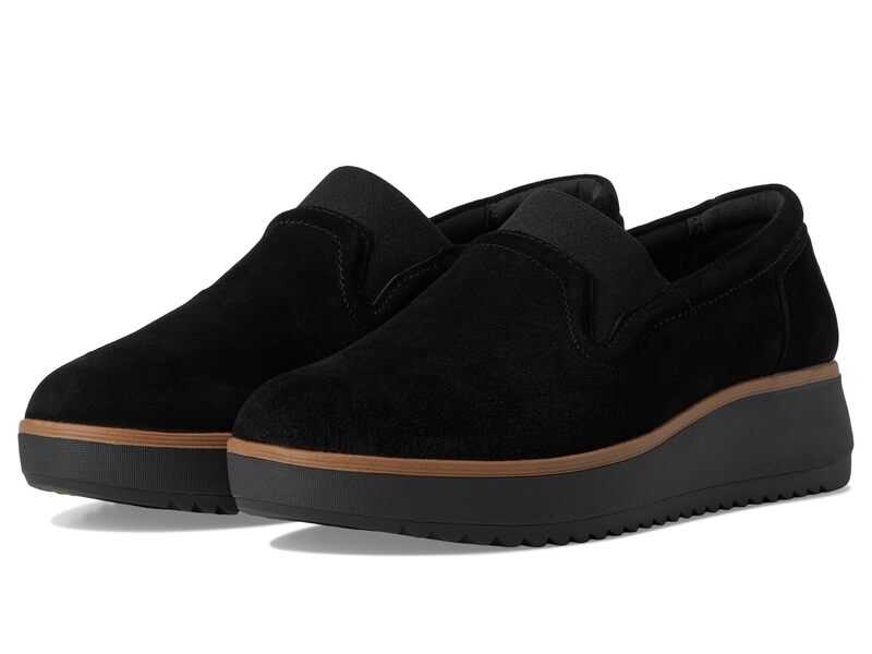 クラークス レディース シューズ スニーカー Clarks Zylah Sky Black Suede 黒いこと レディース靴-スニーカー