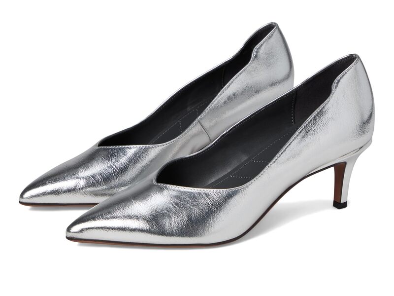 フランコサルト レディース シューズ 踵 Franco Sarto Aurora Pumpsilver Metallic Faux Leather しろがね色