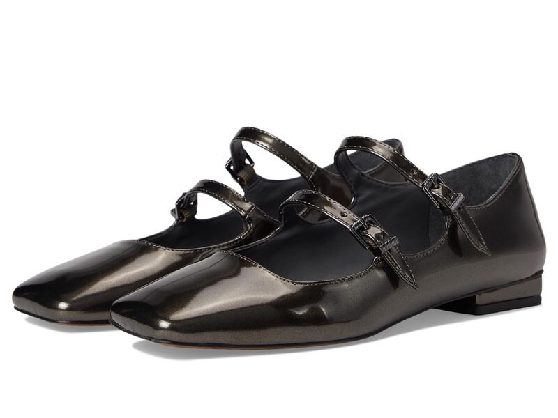 フランコサルト レディース シューズ サンダル Franco Sarto Tesoro Mary Jane Gunmetal Patent Faux Leather ガンメタル