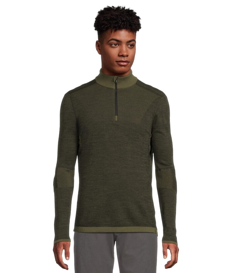 スマートウール メンズ トップス シャツ ニット Smartwool Intraknit Alpine 1/4 Zip Winter Moss