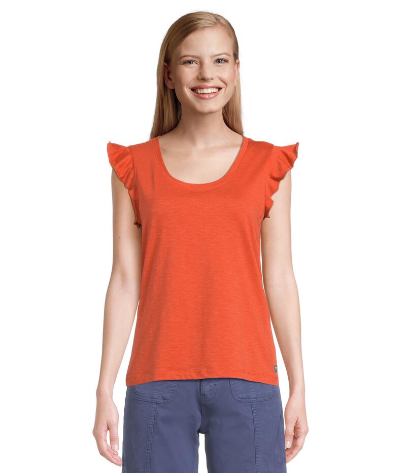 ドード アンドコー レディース トップス シャツ Toad&Co Rufflita Tee Burnt Ochre|ReVida 店