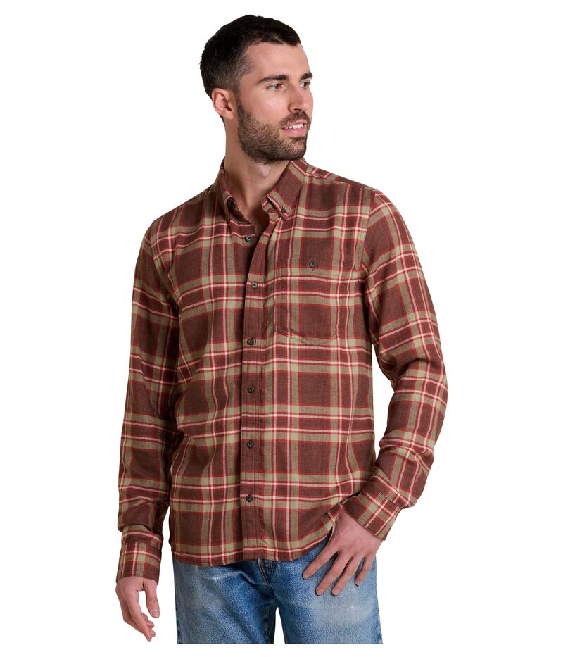 ドード アンドコー メンズ トップス シャツ Toad&Co Airsmyth Long Sleeve Shirt Chestnutartan|ReVida 店
