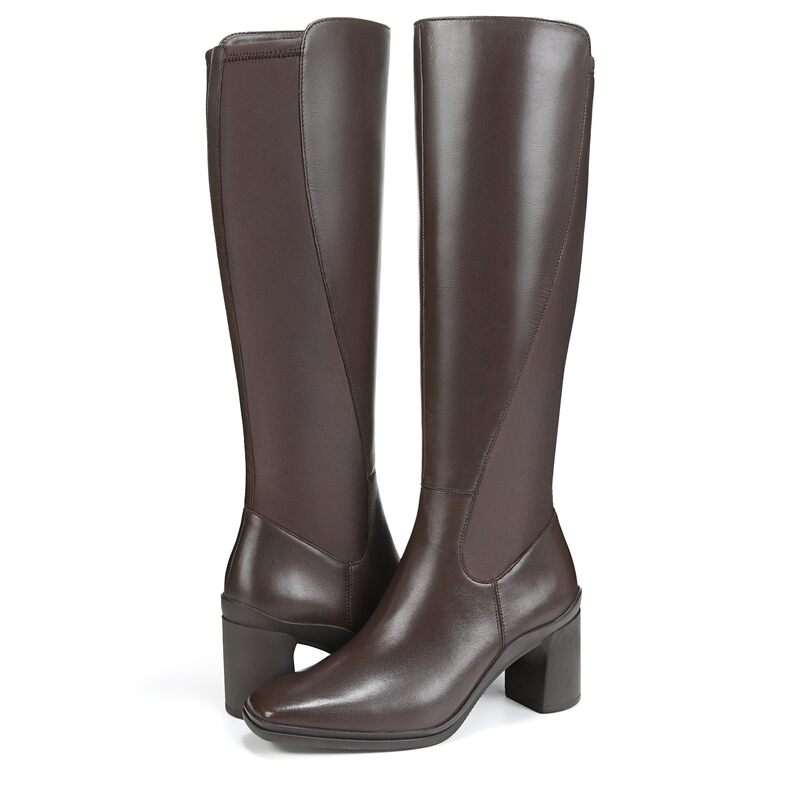 ナチュライザー レディース シューズ ブーツ・レインブーツ Naturalizer Axel Weatherproof Knee High Boots Oxford Brown Waterproof Leather 赤銅色