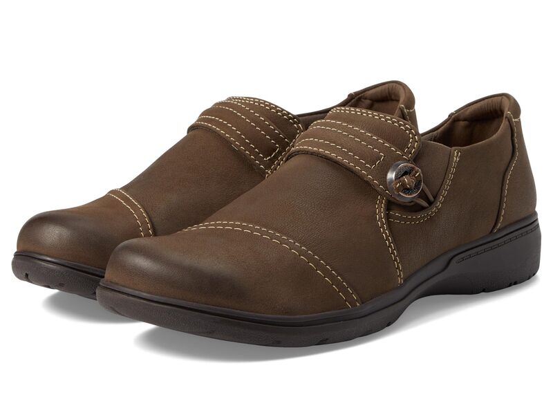 クラークス レディース シューズ スリッポン・ローファー Clarks Carleigh Pearl Taupe Nubuck トープ