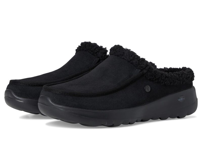 スケッチャーズ レディース シューズ サンダル スエード SKECHERS On-the-go Joy Suede Moc Toe Slipper Black/Black ブラック