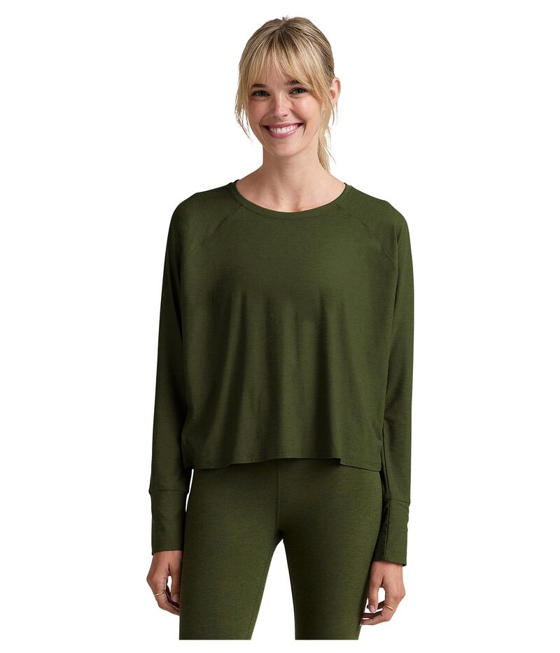 ビヨンドヨガ レディース トップス シャツ Beyond Yoga Featherweight Daydreamer Pullover Army Green Heather ヘザー