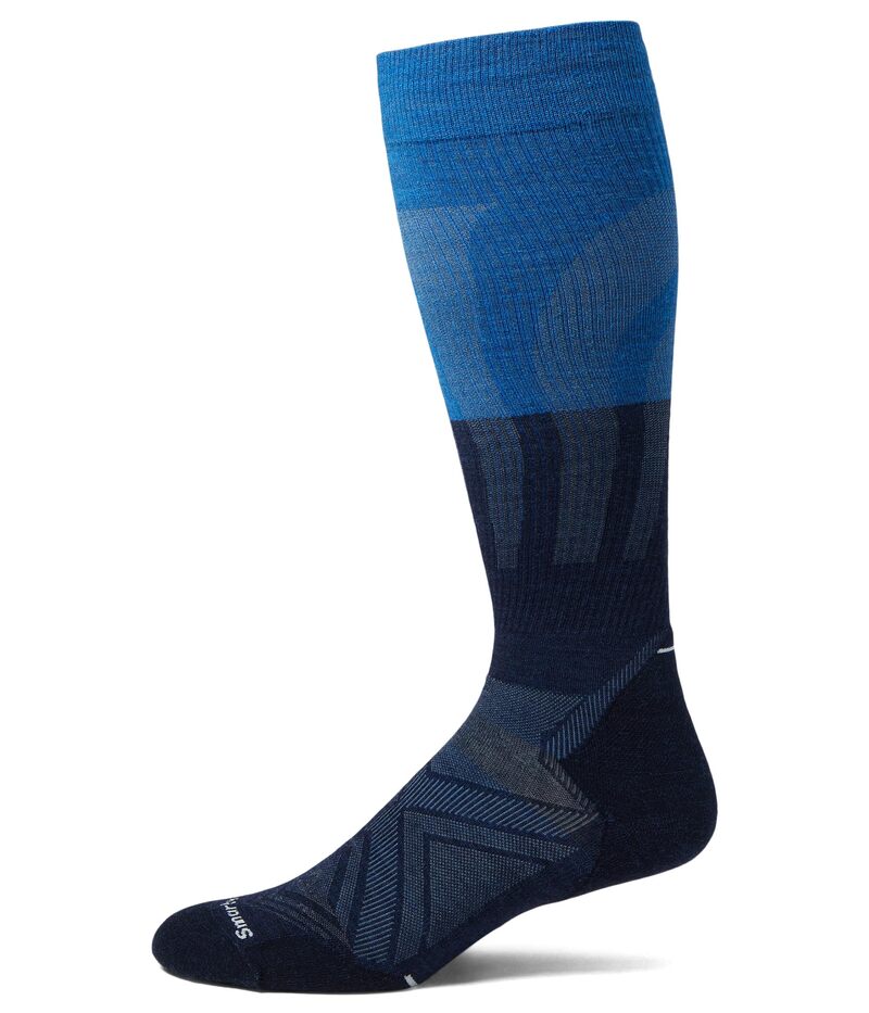 スマートウール メンズ アンダーウェア 靴下 Smartwool Run Targeted Cushion Compression Over-the-Calf Deep Navy ネイビー|ReVida 店