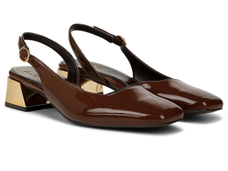 ナチュライザー レディース シューズ 踵 Naturalizer Jayla Low Heel Slingback Dresshoes Cappuccino Brown Faux Leather 赤銅色