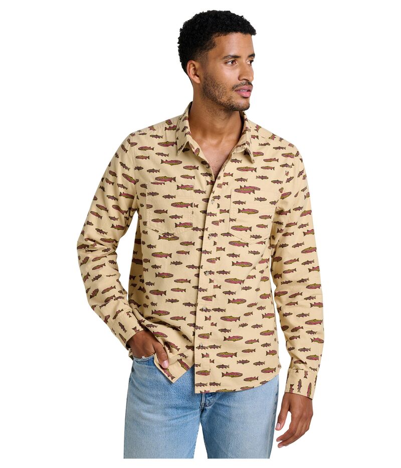 ドード アンドコー メンズ トップス シャツ Toad&Co Pinevale Long Sleeve Shirt Chai Trout Print