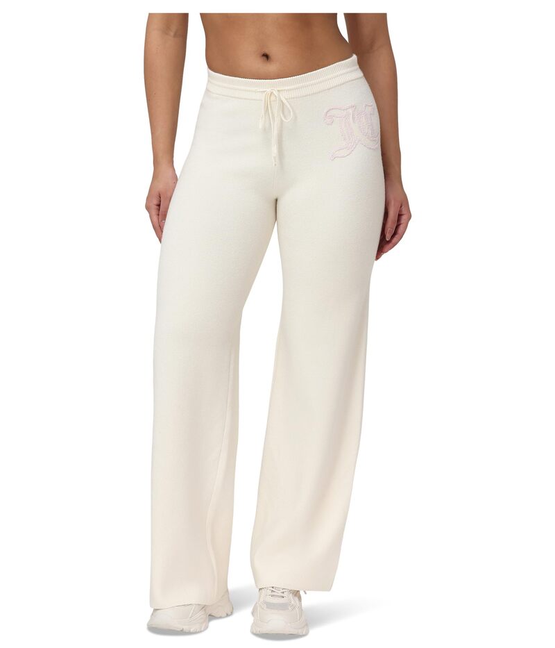 ジューシークチュール レディース ボトムス 心地好いズボン下 ワイドレッグ スウェーター Juicy Couture Sweater Wide Leg Pant White 白いこと