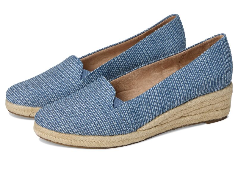 ライフストライド レディース シューズ スリッポン・ローファー LifeStride Kamilla Wedgespadrilles Denim Blue ジーンズ 靴-ローファー