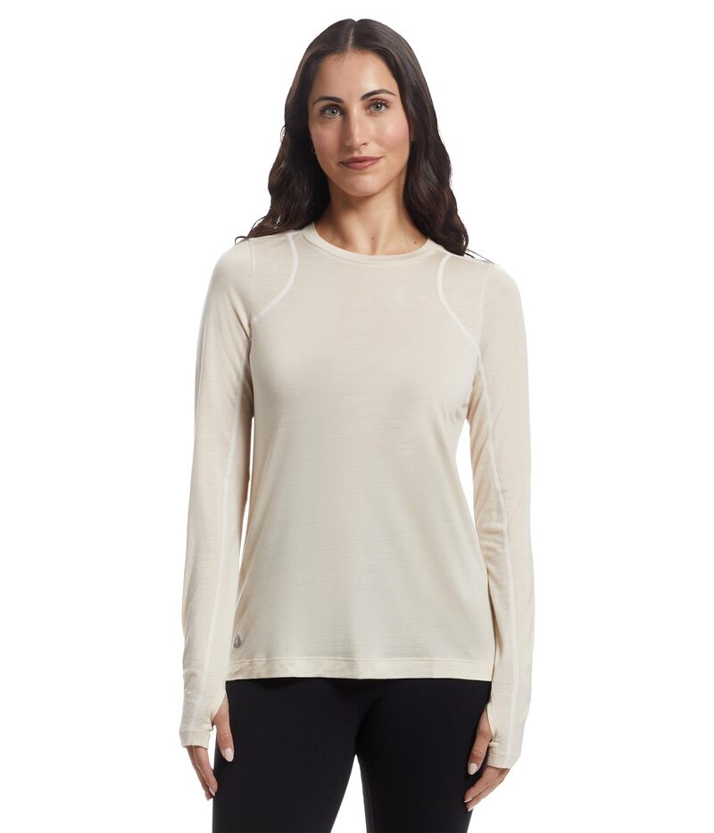 スマートウール レディース トップス シャツ Smartwool Active Long Sleeve Almond