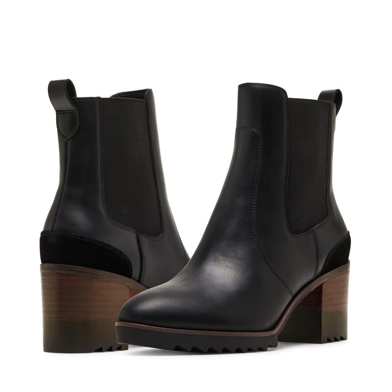 金髪 レディース シューズ ブーツ・レインブーツ Blondo Rai Waterproof Black Leather 黒いこと