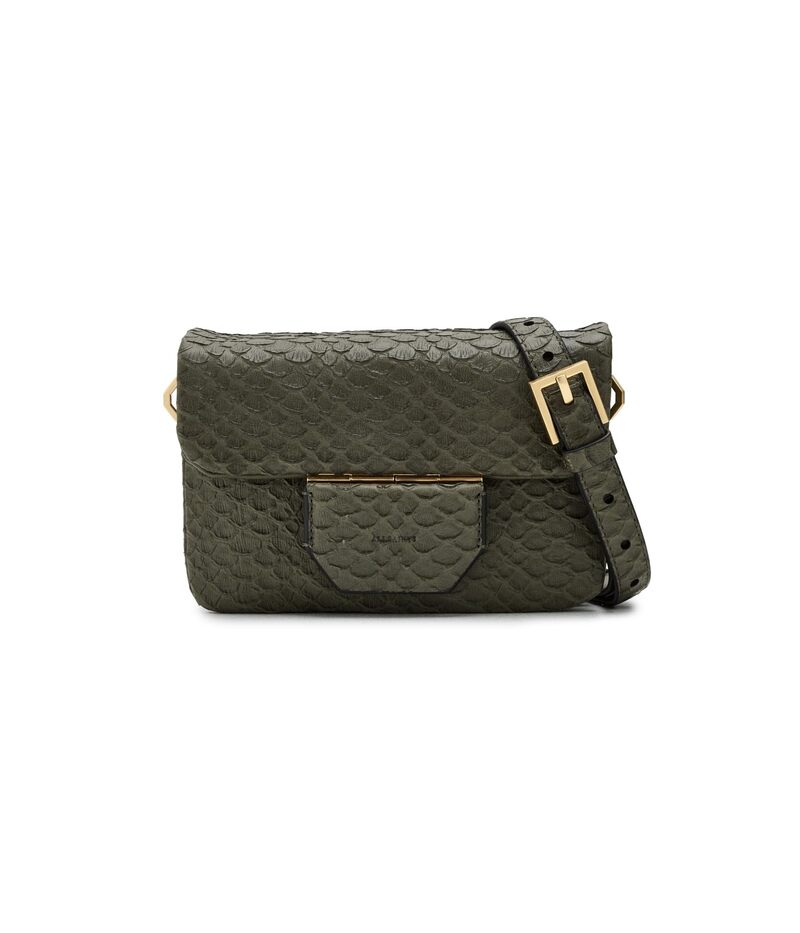 オールセインツ レディース バッグ AllSaints Jupiter Snake Xbody Military Green グリーン