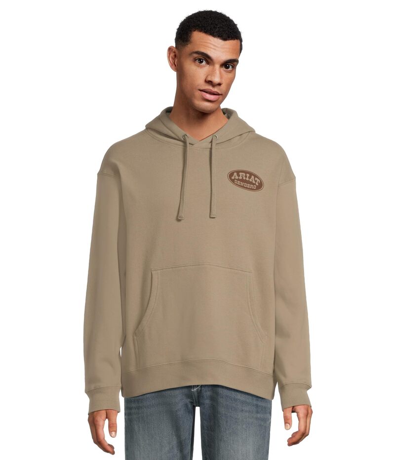 アリアト メンズ アウター ニット・セーター パーカー Ariat Sendero Slow Horses Hoodie Brindle