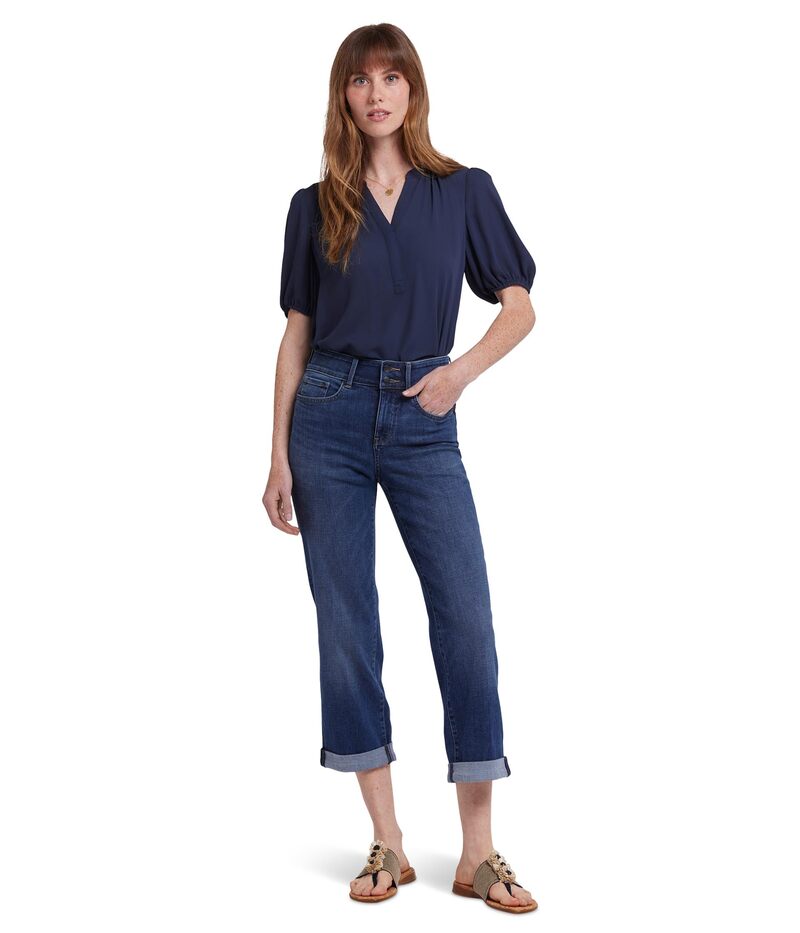 エヌワイディージェイ レディース ボトムス デニムパンツ ジーンズ NYDJ Bailey Relaxed Straight Crop Jeans in Asturia Shore Asturia Shore