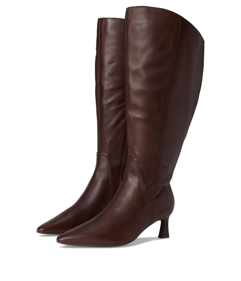 ナチュライザー レディース シューズ ブーツ・レインブーツ Naturalizer Deesha- Extra Wide Calf Boots Chocolate Bar Leather 黒茶 靴-ブーツ-その他