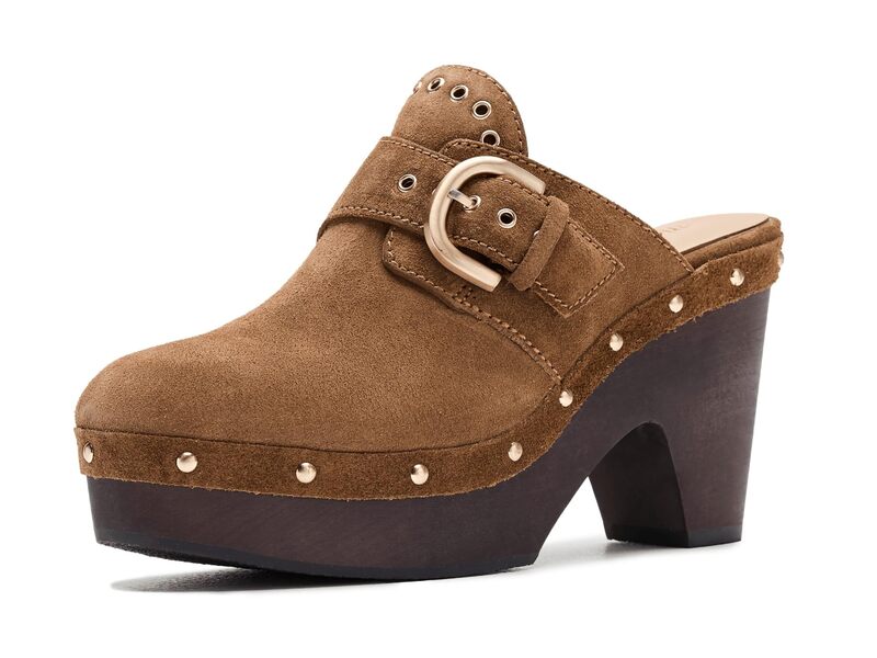 メイドウェル レディース シューズ 踵 スエードクロス Madewell Finneas Clog - Suede Buckle Dried Acorn