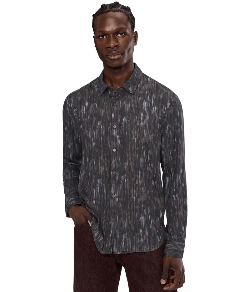 ジョンバルベイトス メンズ トップス シャツ John Varvatos Rosshirt W675R25 Dark Brown ブラウン