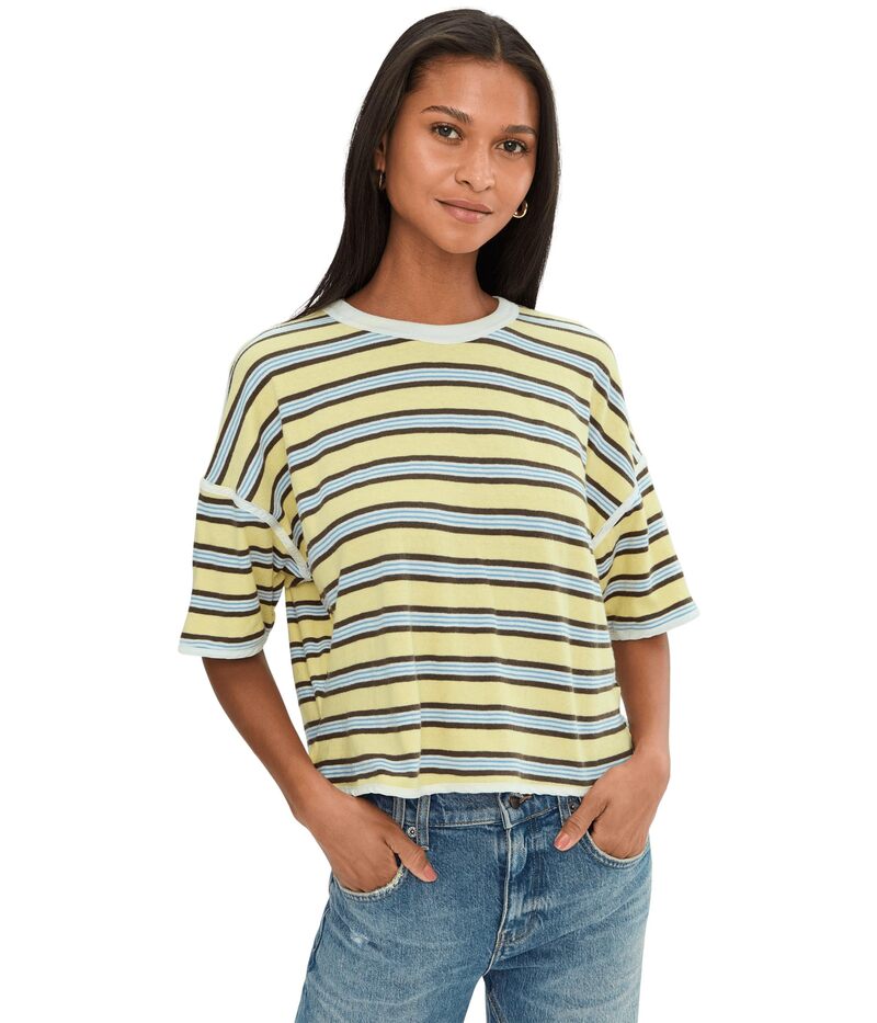 フリーピープル レディース トップス シャツ Free People We The Free Clean Rugby Tee Yellow Combo イエロー