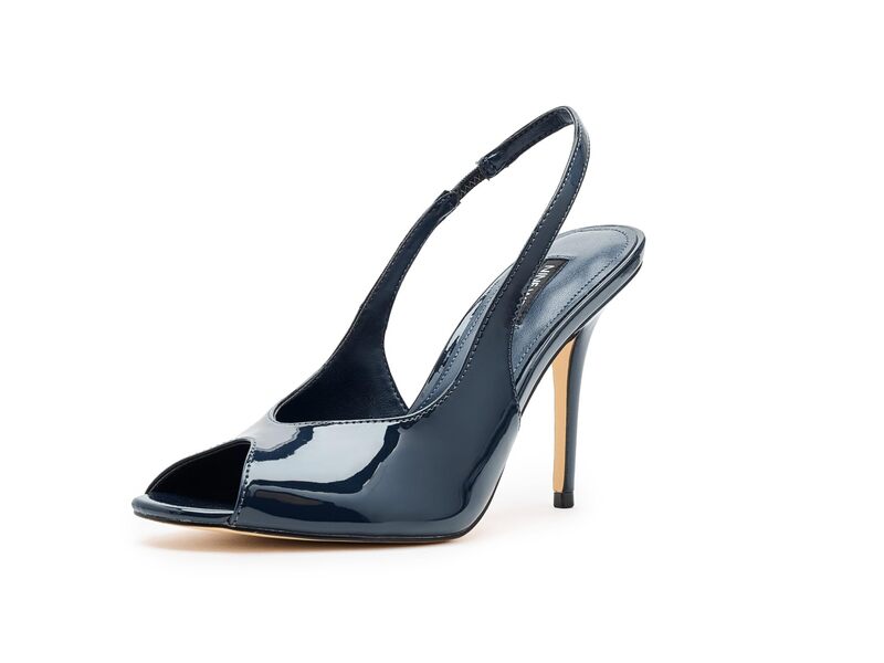 ナインウェスト レディース シューズ ヒール Nine West Pretta Navy Patent ネイビー｜ReVida 店
