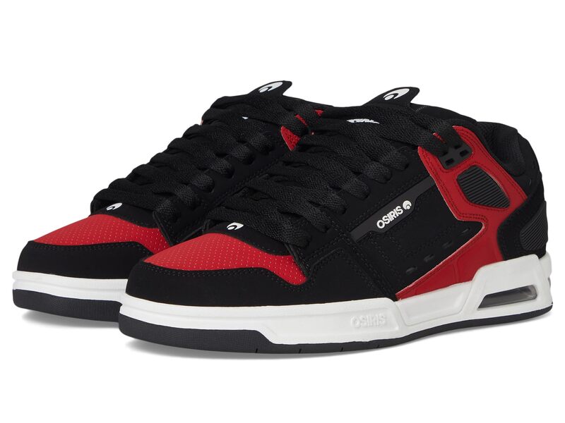 オサイラス メンズ シューズ スニーカー Osiris Peril Black/White/Red ホワイト
