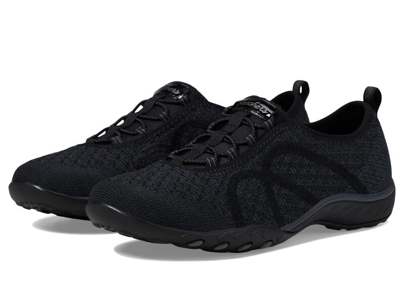 スケッチャーズ レディース シューズ スニーカー ニット SKECHERS Breathe-Easy - Fortuneknit Black ブラック