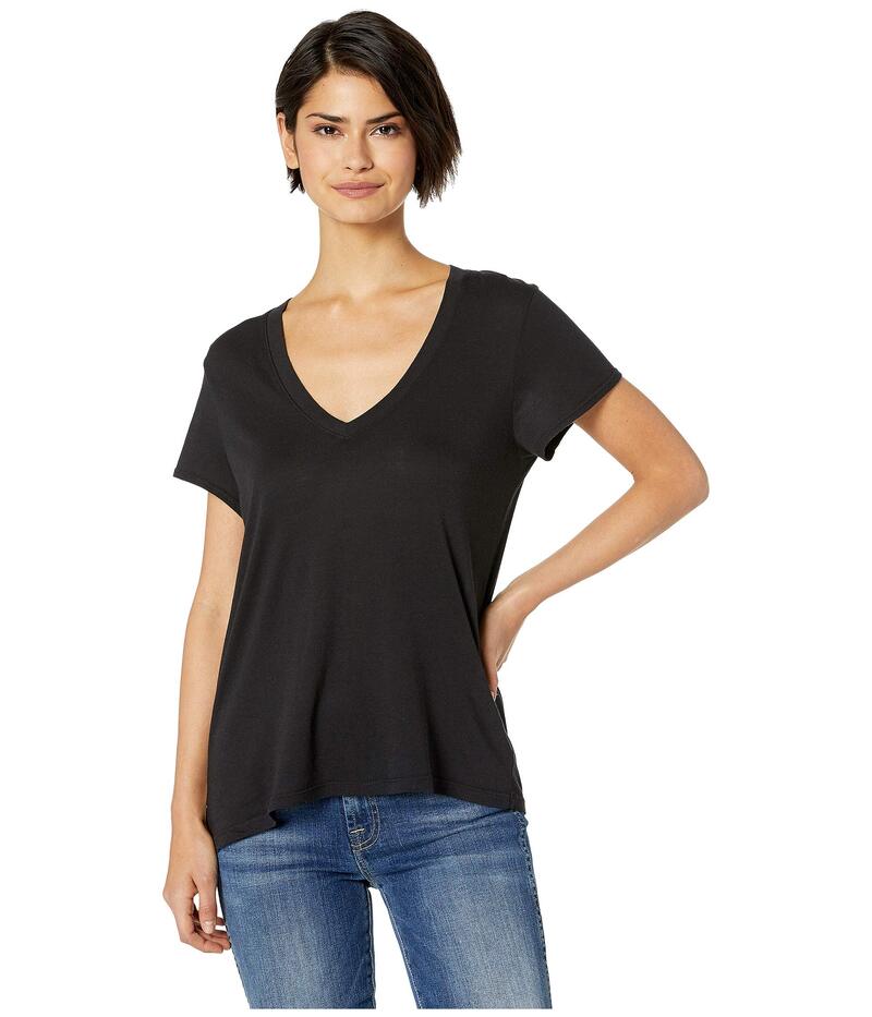 スプレンディット レディース トップス シャツ Vネック ジャージー Splendid Kate Short Sleeve Modal Jersey V-Neck Tee Black ブラック