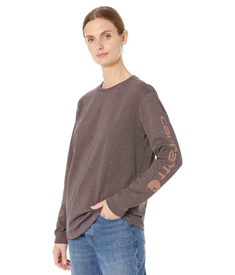 カーハート レディース トップス シャツ グラフィック Carhartt Loose Fit Long Sleeve Graphic T-Shirt Blackberry Heather ヘザー