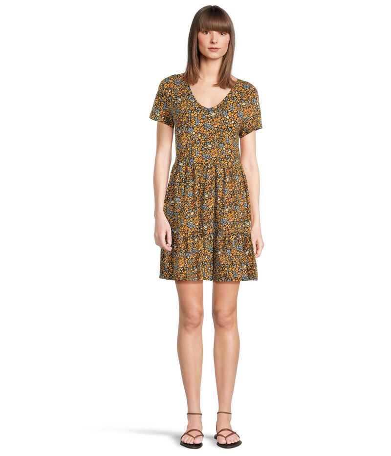 ドード アンドコー レディース トップス ワンピース ティアード Toad&Co Marley Tiered Short Sleeve Dress Black Ditsy Print ブラック
