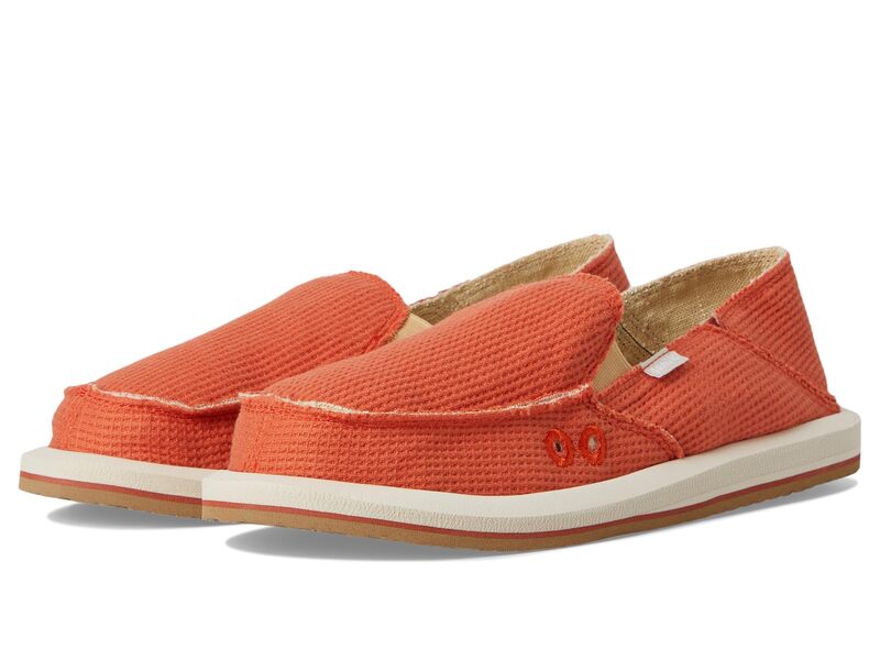サヌーク レディース シューズ スリッポン・ローファー 編み物 Sanuk Donna Waffle Knit Picante 靴-ローファー