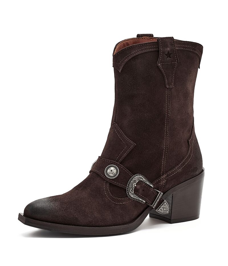 フリーピープル レディース シューズ ブーツ・レインブーツ Free People Lady Lonestar Western Boots Chocolate Suede チョコレート