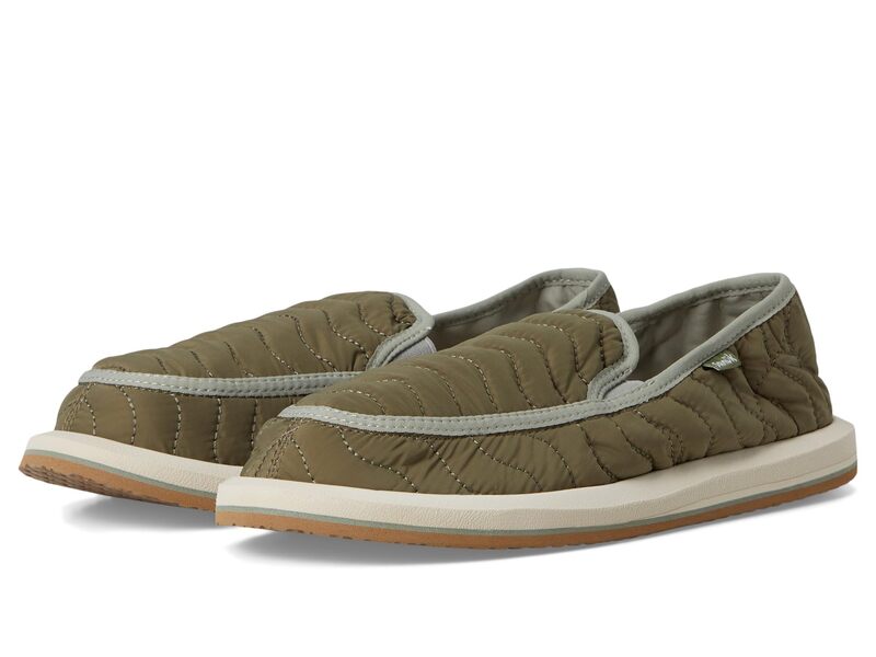 サヌーク レディース シューズ スニーカー キルティング Sanuk Donna Quilted Olive オリーブ