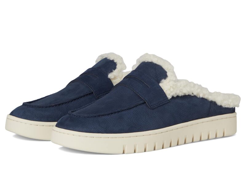 バイオニック レディース シューズ サンダル VIONIC Uptown Mules Peacoat Nubuck Leather