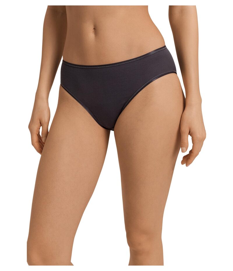 ハンロ レディース アンダーウェア パンツ コットン Hanro Cotton Seamless Hi-Cut Full Brief 1626 Black Pearl パール
