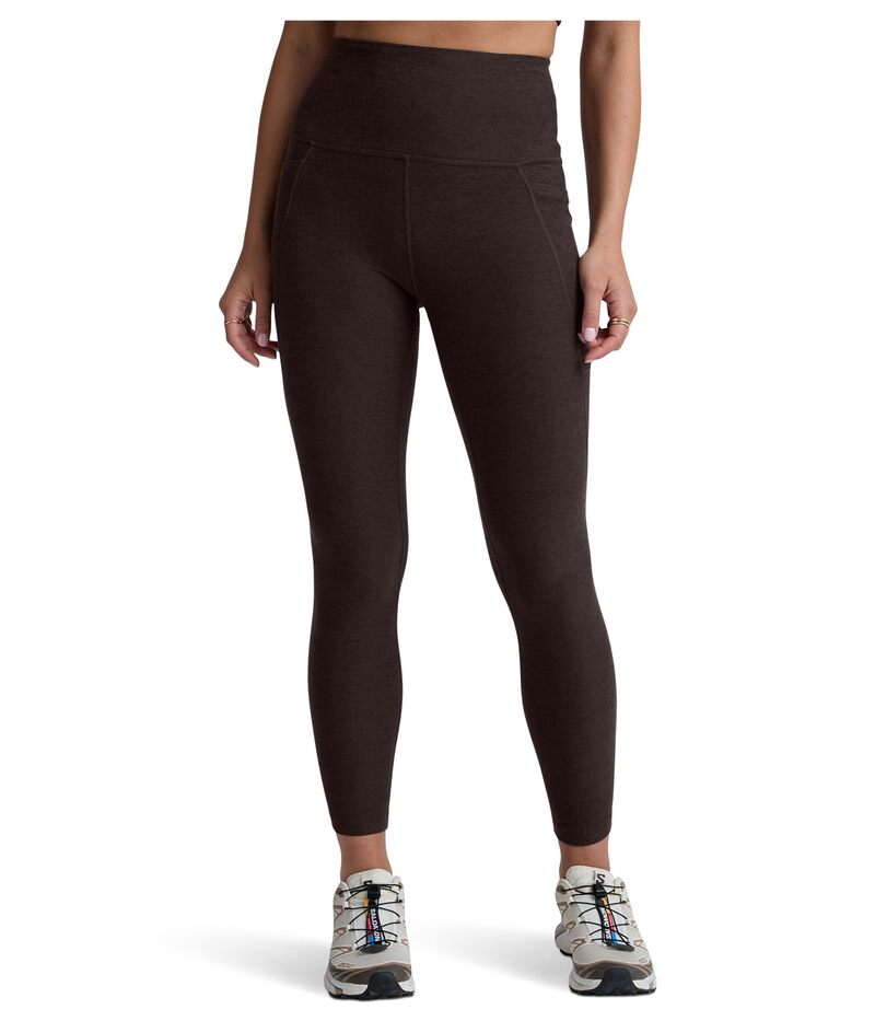 ビヨンドヨガ レディース ボトムス カジュアルパンツ ミディ レギンス Beyond Yoga Spacedye Out Of Pocket High Waisted Midi Leggings Dark Chocolate Heather ヘザー