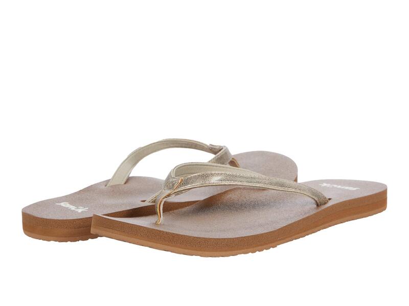 サヌーク レディース シューズ サンダル トール Sanuk Yoga Joy Shimmer Metallichampagne シャンパン