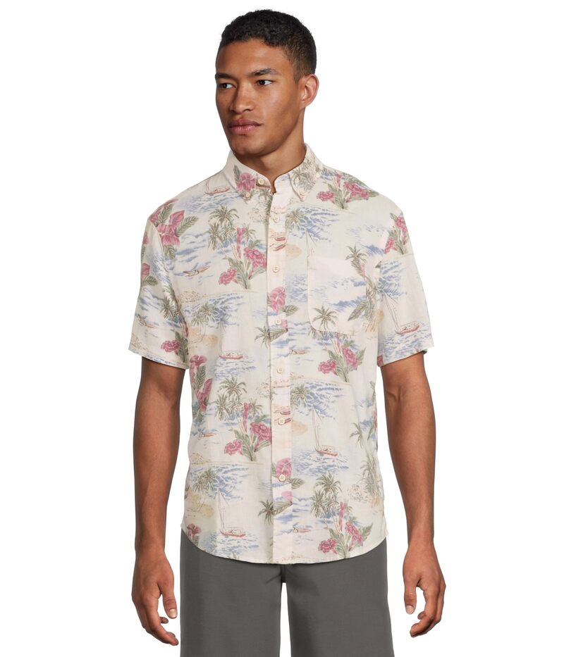 ファレティ メンズ トップス シャツ Faherty Short Sleeve Breeze Shirt Molokai Scenic Tropical