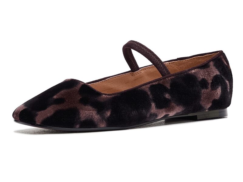 メイドウェル レディース シューズ サンダル ベルベット Madewell Greta Elastic Mary Jane - Leopard Velvet Espresso Multi マルチカラー