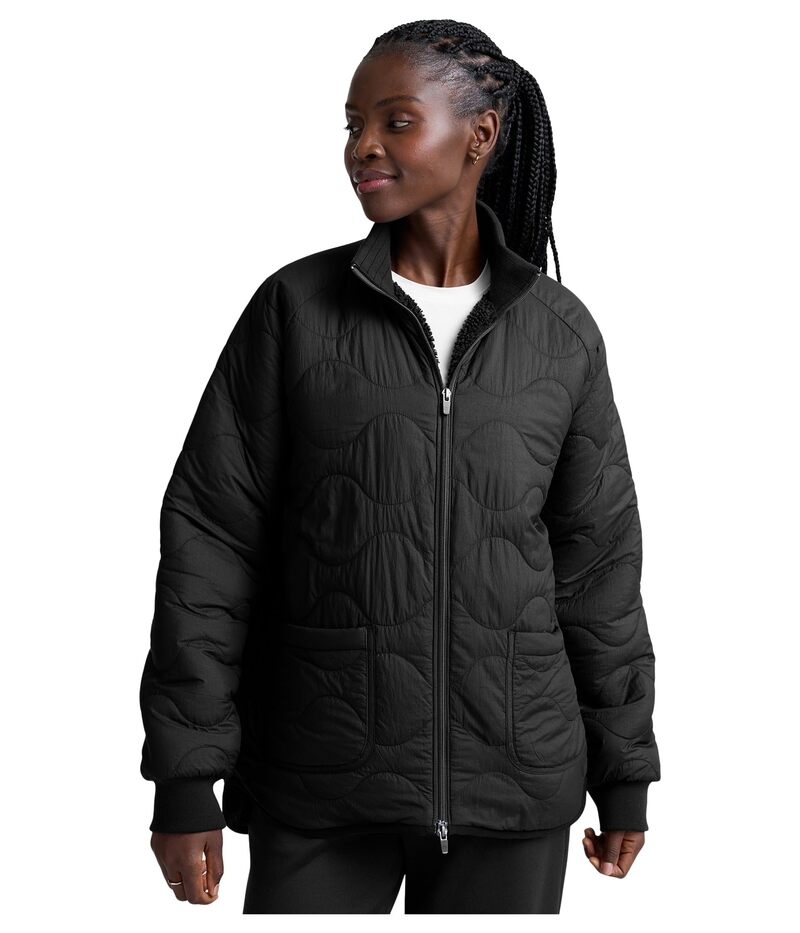 ビヨンドヨガ レディース アウター 厚地の外套 キルティング 上衣 Beyond Yoga Reversible Quilted Jacket Black 黒いこと